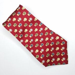 Tommy Hilfiger Accessories - Tommy Hilfiger silk necktie pocket watch print Tommy Hilfiger Accessories - Tommy Hilfiger silk necktie pocket watch print